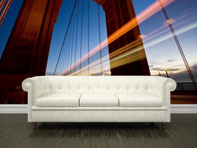 Cars passing on the Golden Gate Bridge Wall Mural-Wall Mural-Eazywallz