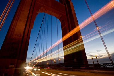 Cars passing on the Golden Gate Bridge Wall Mural-Wall Mural-Eazywallz