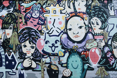 Cartoon Character Street Art Wall Mural-Wall Mural-Eazywallz