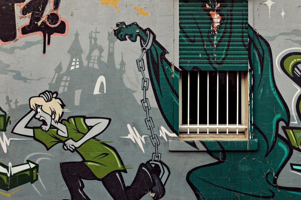 Cartoon Street Art Wall Mural-Wall Mural-Eazywallz