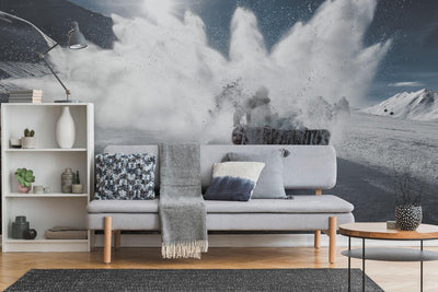 Carving Snowboarder Wall Mural-Wall Mural-Eazywallz