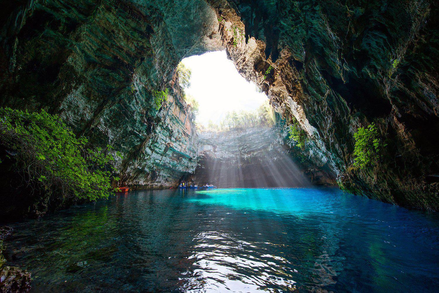 Open Cave Oasis Wall Mural | Nature Landscape Wall Mural | Eazywallz