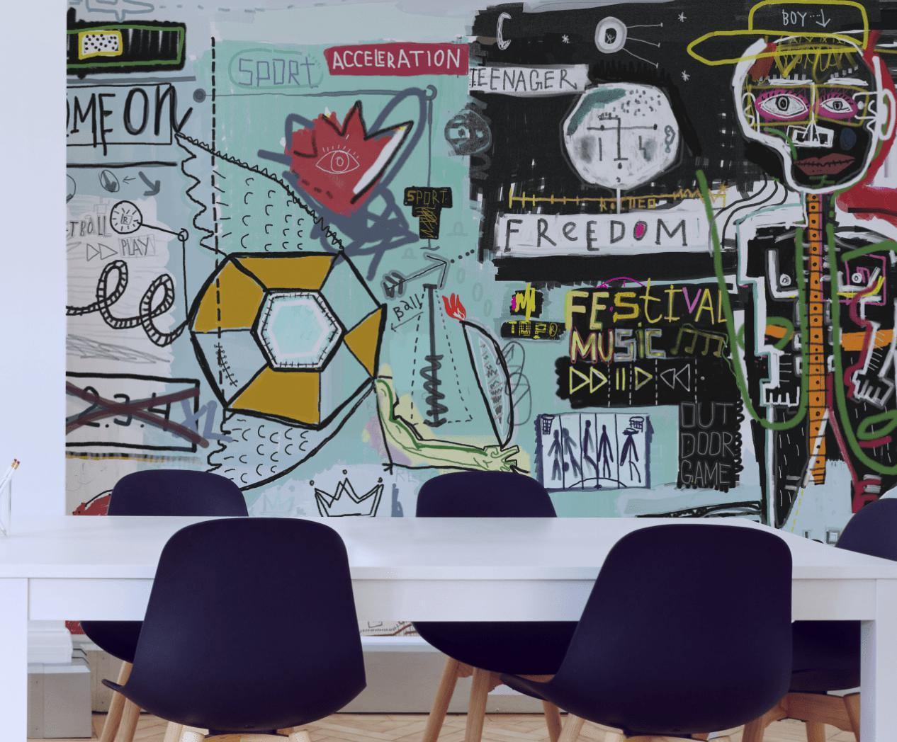 Character Painting Street Art Wall Mural-Wall Mural-Eazywallz