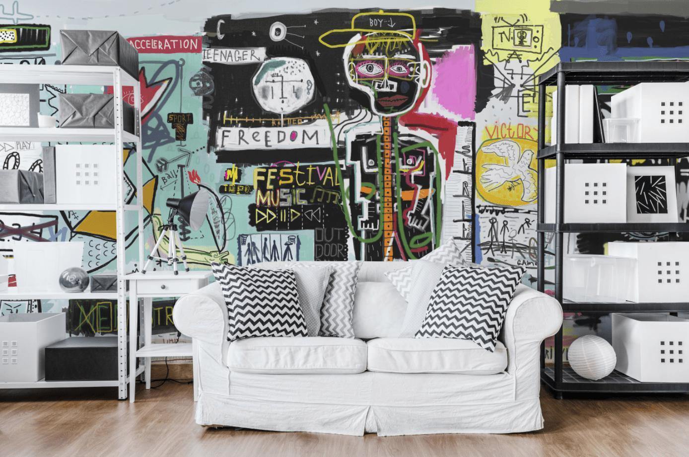 Character Painting Street Art Wall Mural-Wall Mural-Eazywallz