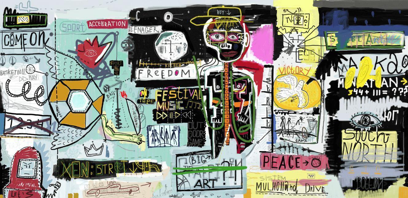 Character Painting Street Art Wall Mural-Wall Mural-Eazywallz