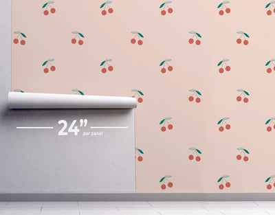 Cherries Wallpaper #416-Repeat Pattern Wallpaper-Eazywallz