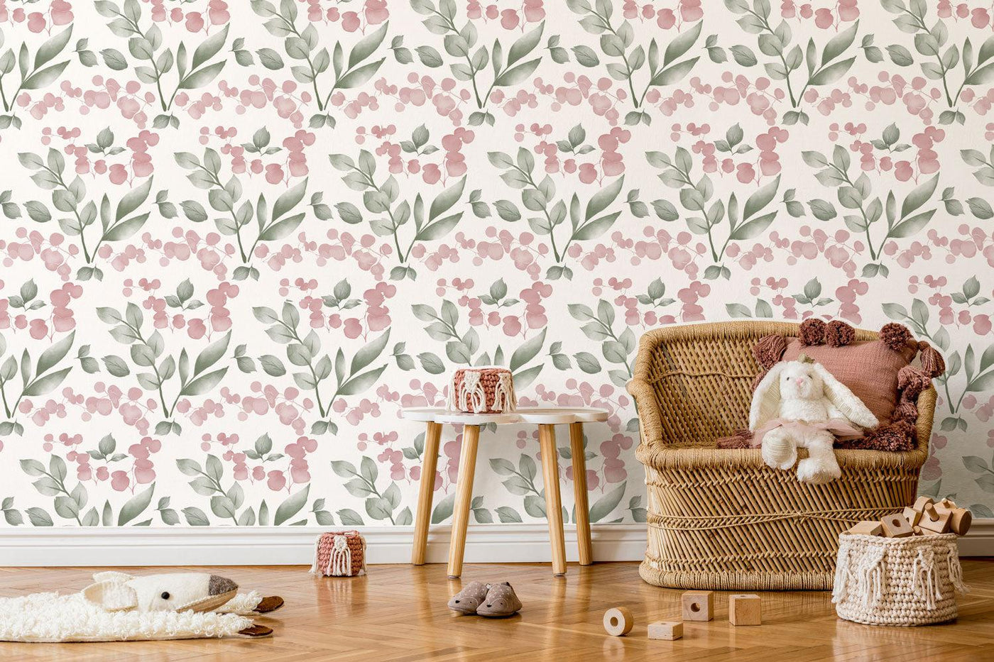 Cherry Botanical Wallpaper #523-Repeat Pattern Wallpaper-Eazywallz