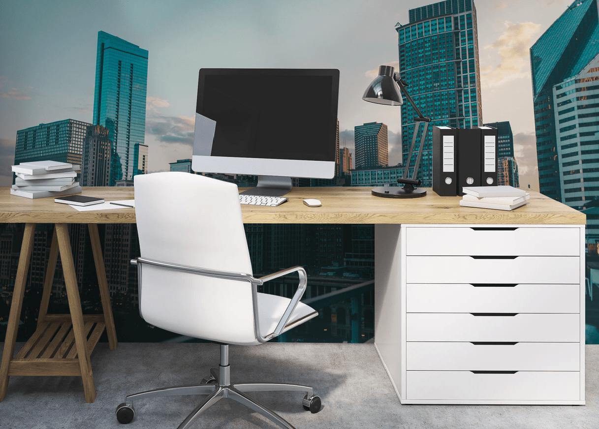 Chicago Skyline 2 Wall Mural-Wall Mural-Eazywallz