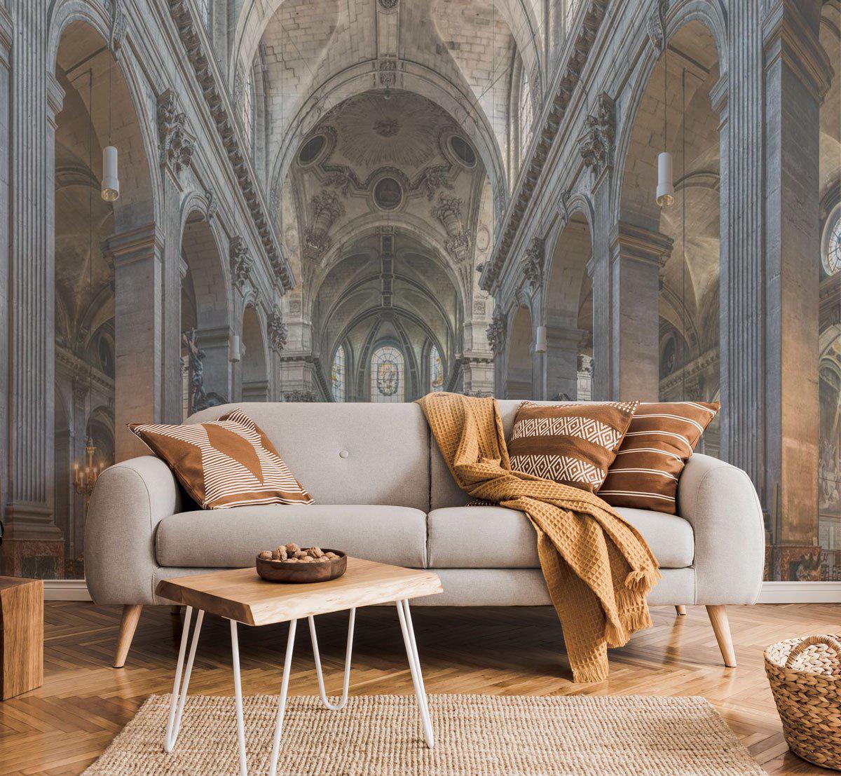 Church Architecture Wallpaper Mural-Wall Mural-Eazywallz