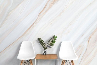 Clean White Marble Wallpaper Mural-Wall Mural-Eazywallz