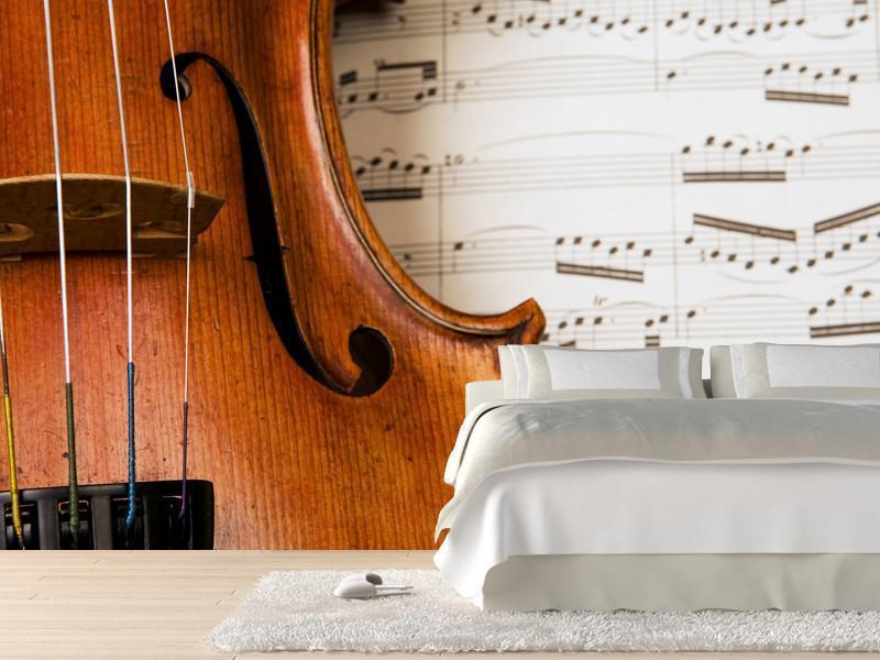 Closeup of a Violin Wall Mural-Wall Mural-Eazywallz