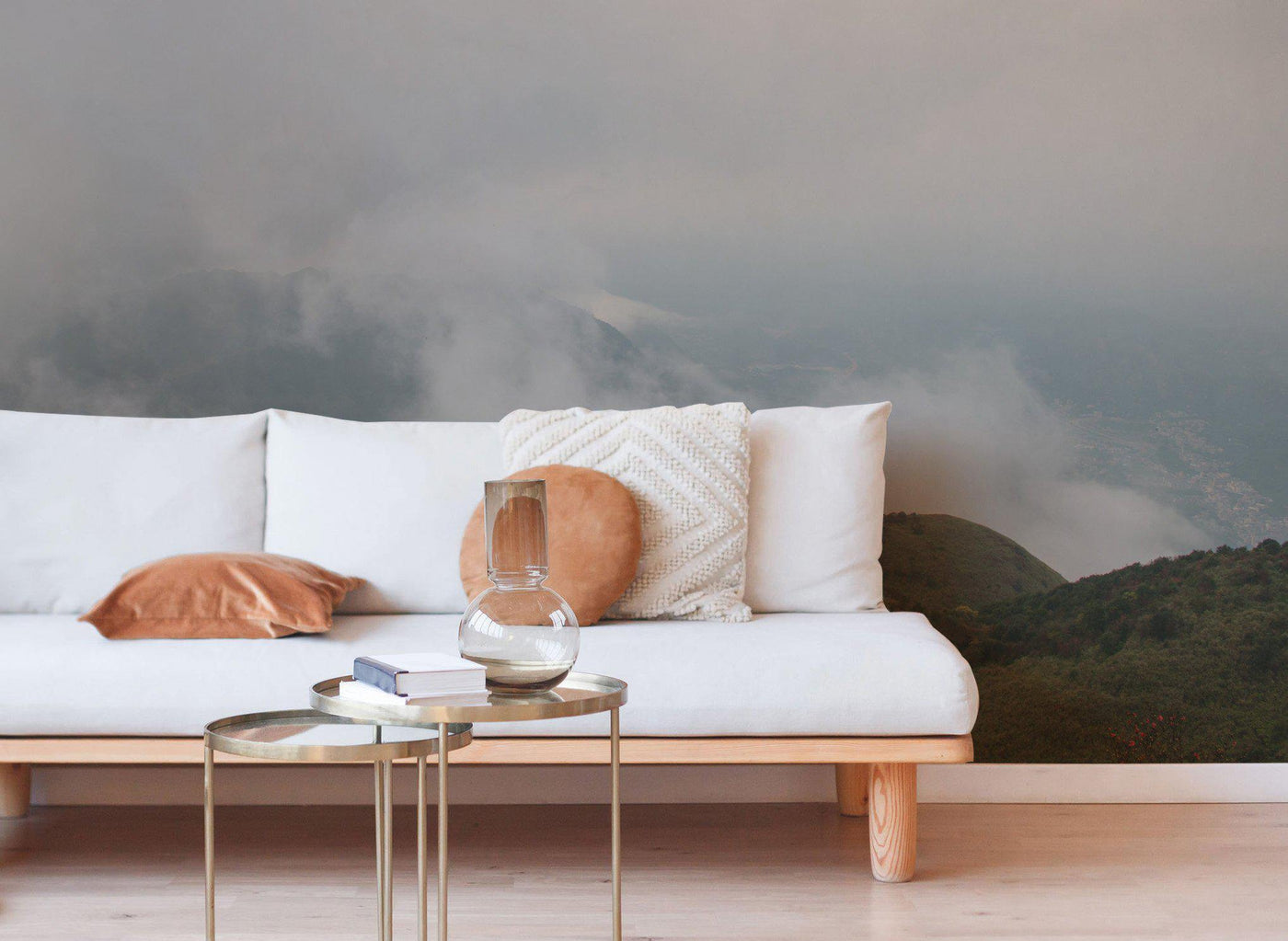 Clouds on the Mountain Wall Mural-Wall Mural-Eazywallz