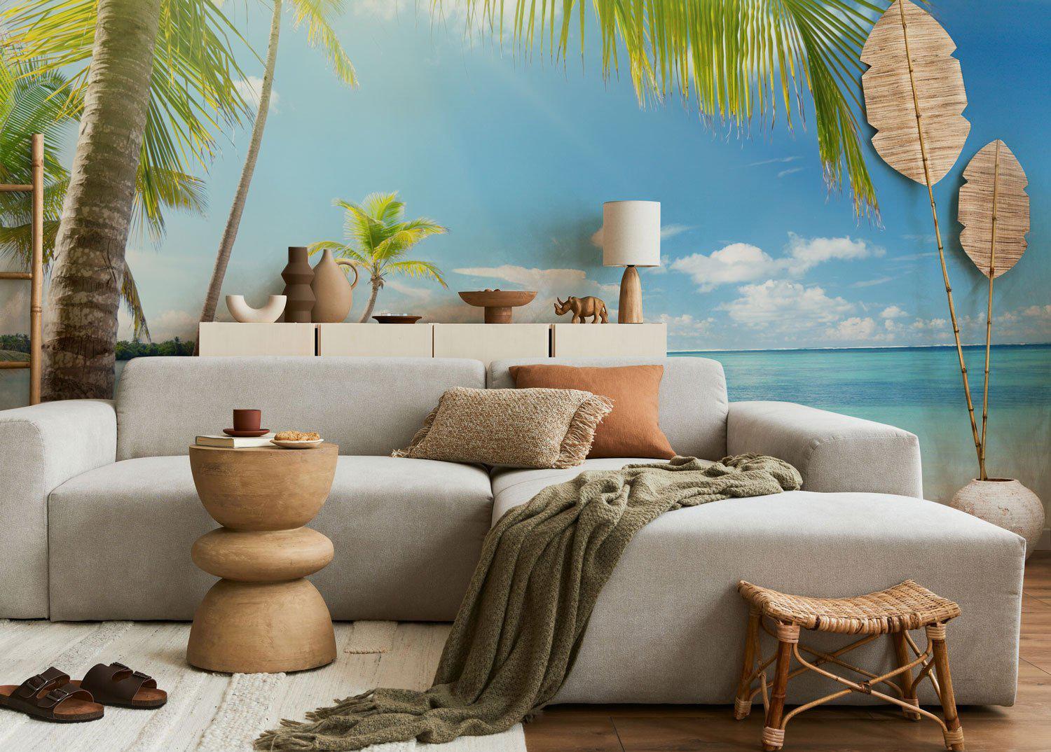 Coconut palms in sunlight Wall Mural-Wall Mural-Eazywallz