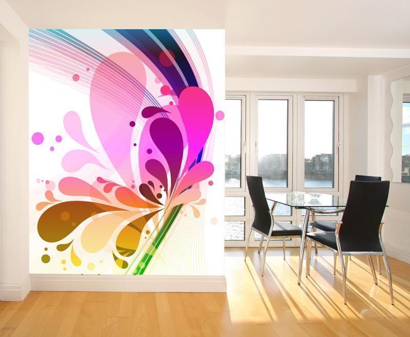 Colorful Splashes Mural-Wall Mural-Eazywallz