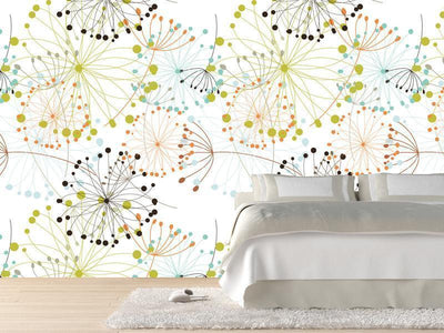 Colorful dandelion pattern Wall Mural-Wall Mural-Eazywallz