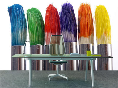 Colorful paintbrushes Wall Mural-Wall Mural-Eazywallz