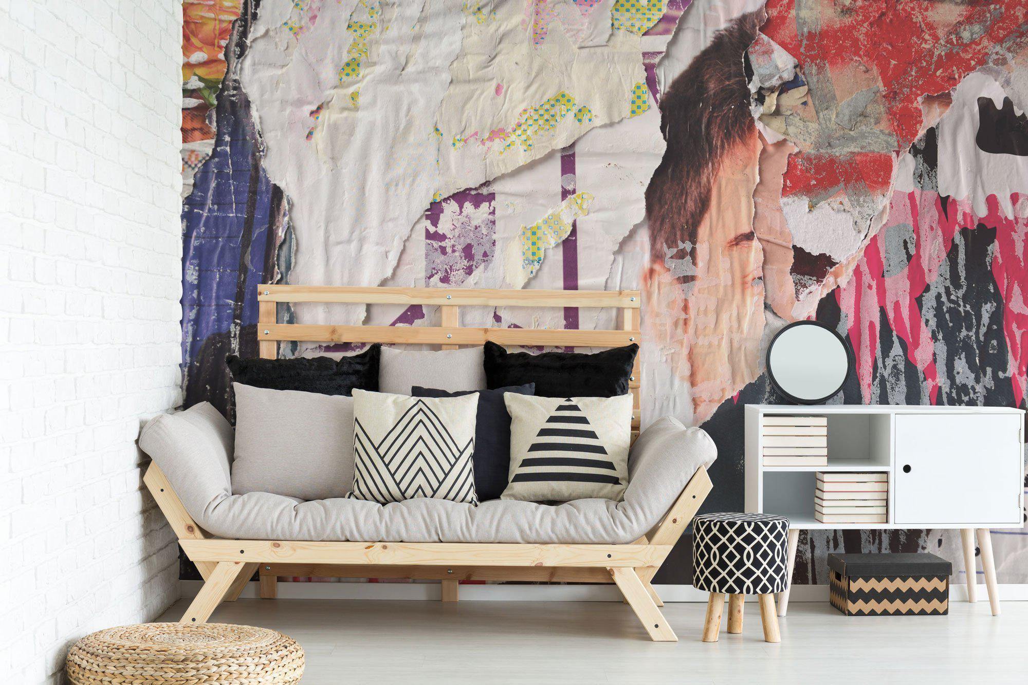 Colourful Torn Street Posters Wall Mural-Wall Mural-Eazywallz