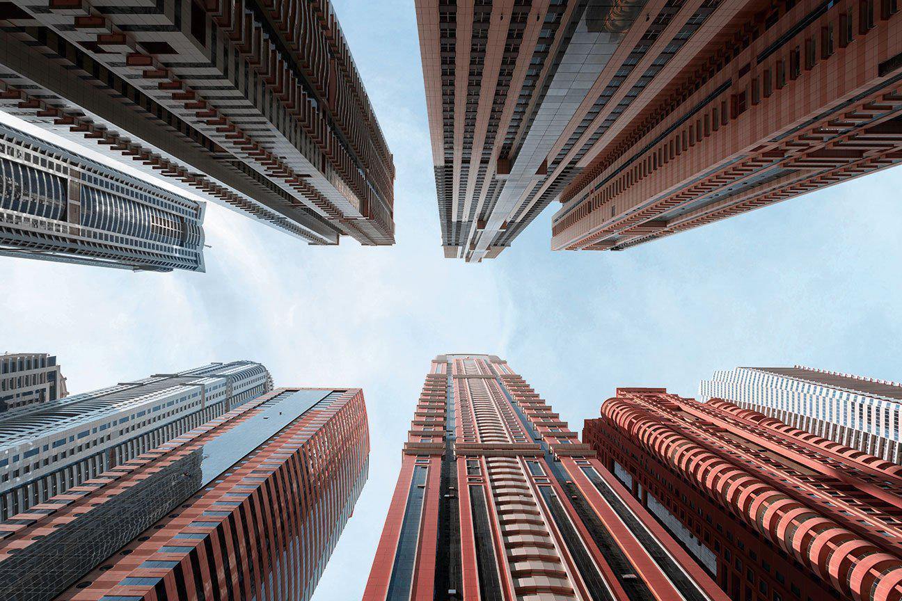 Contemporary High Rise Buildings Wall Mural-Wall Mural-Eazywallz