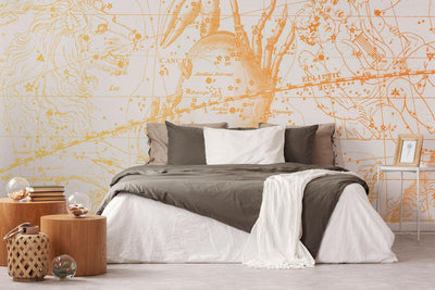 Coral Cancer Astrology Wall Mural-Wall Mural-Eazywallz