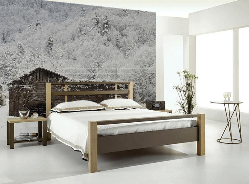 Country Barn in Snow Wall Mural-Wall Mural-Eazywallz