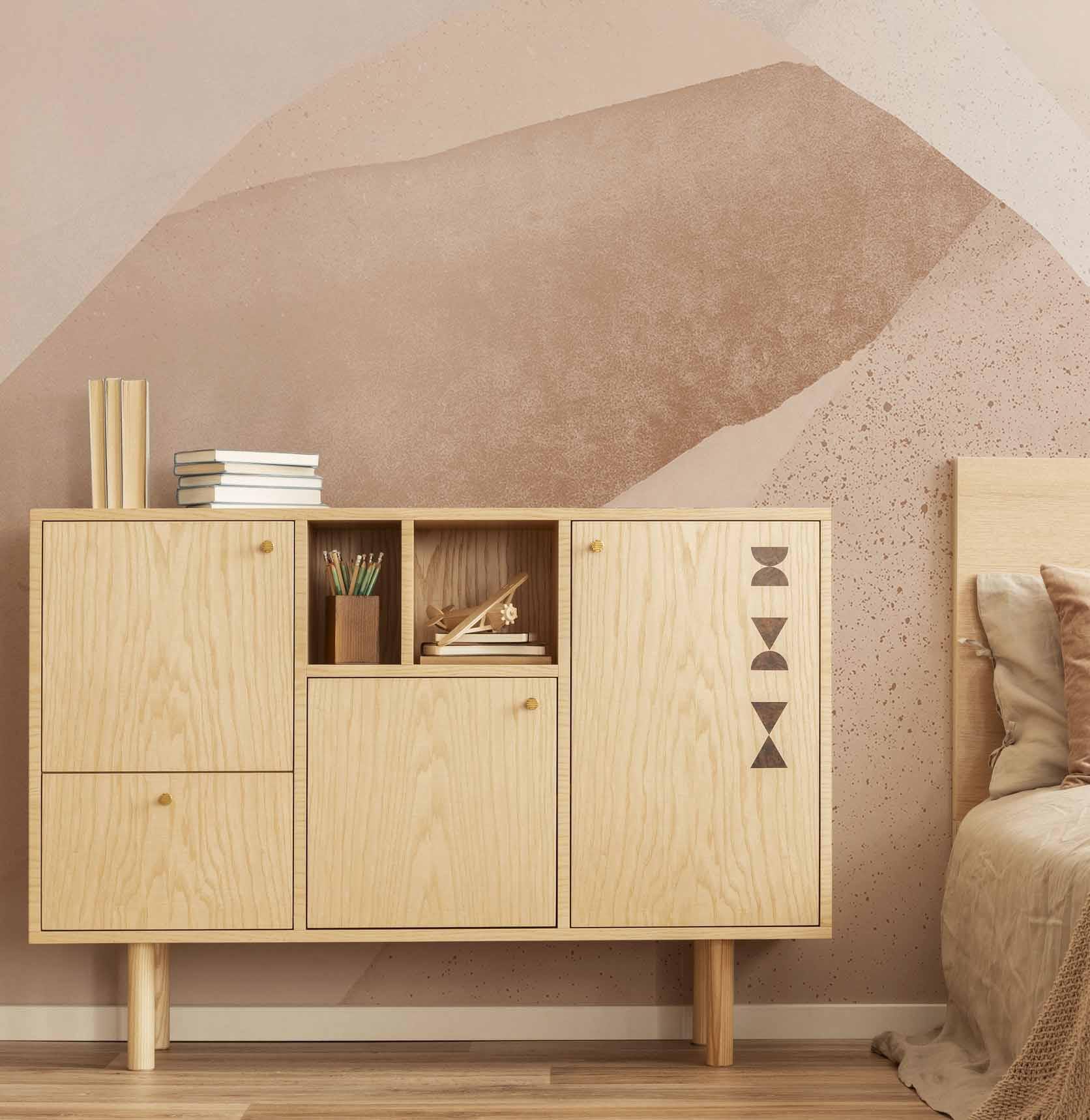 Creme Abstract 5 Wall Mural-Wall Mural-Eazywallz