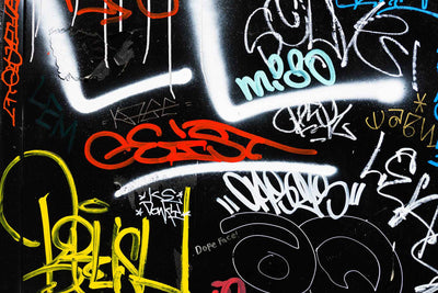 Dark Grunge Graffiti Wall Mural-Wall Mural-Eazywallz