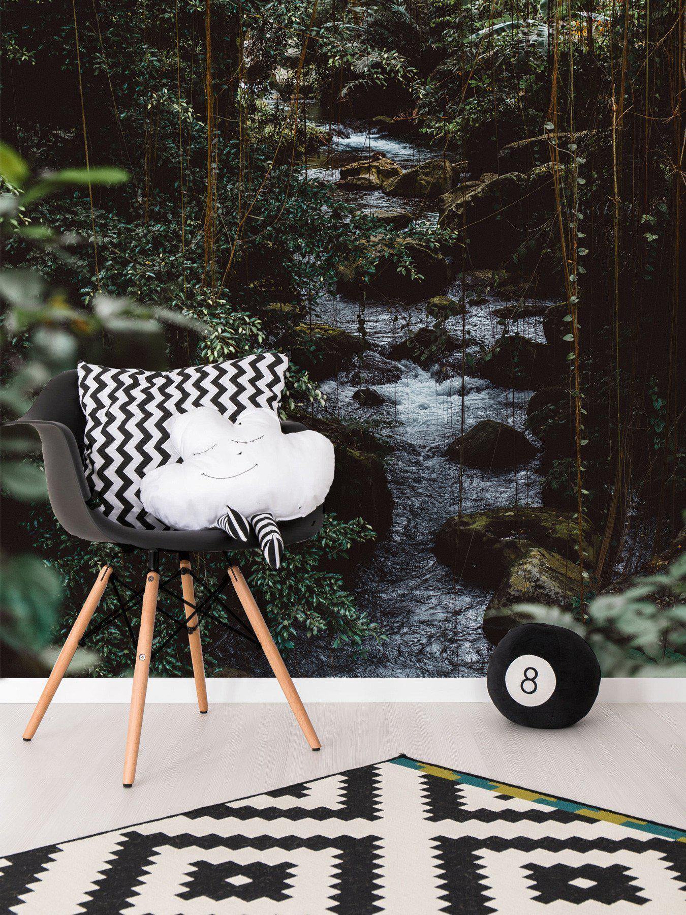 Dark Jungle Trail Wall Mural-Wall Mural-Eazywallz