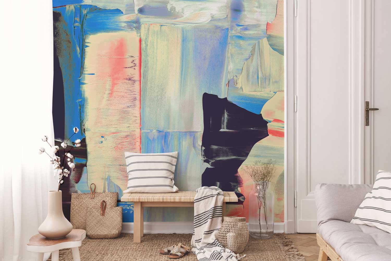 Dark Mixed Acrylic Paint Wall Mural-Wall Mural-Eazywallz