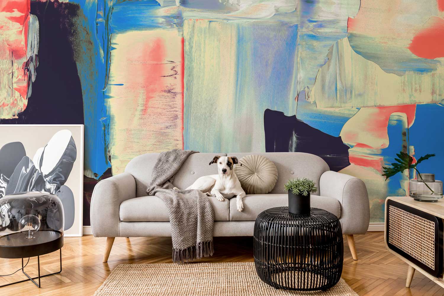 Dark Mixed Acrylic Paint Wall Mural-Wall Mural-Eazywallz