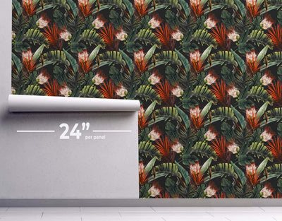 Dark Tropical Luxe Wallpaper #351-Repeat Pattern Wallpaper-Eazywallz