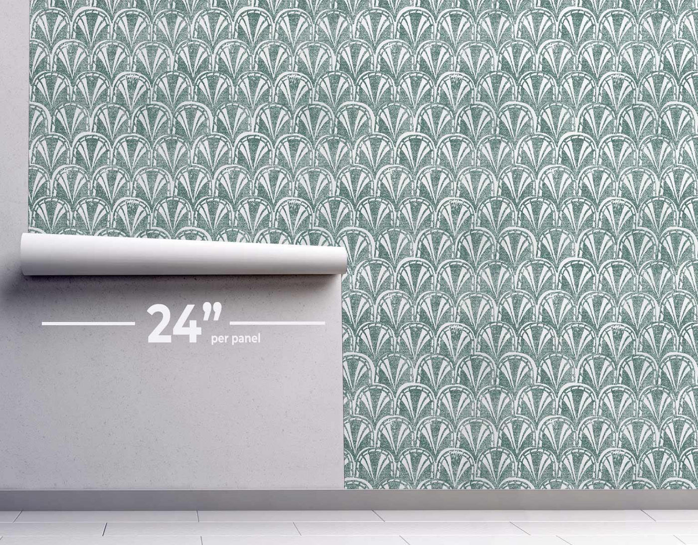 Deco Scallops Wallpaper #324-Repeat Pattern Wallpaper-Eazywallz