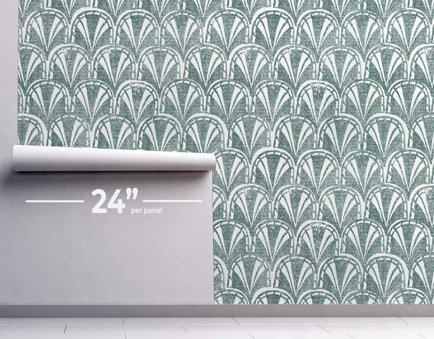 Deco Scallops Wallpaper #324-Repeat Pattern Wallpaper-Eazywallz