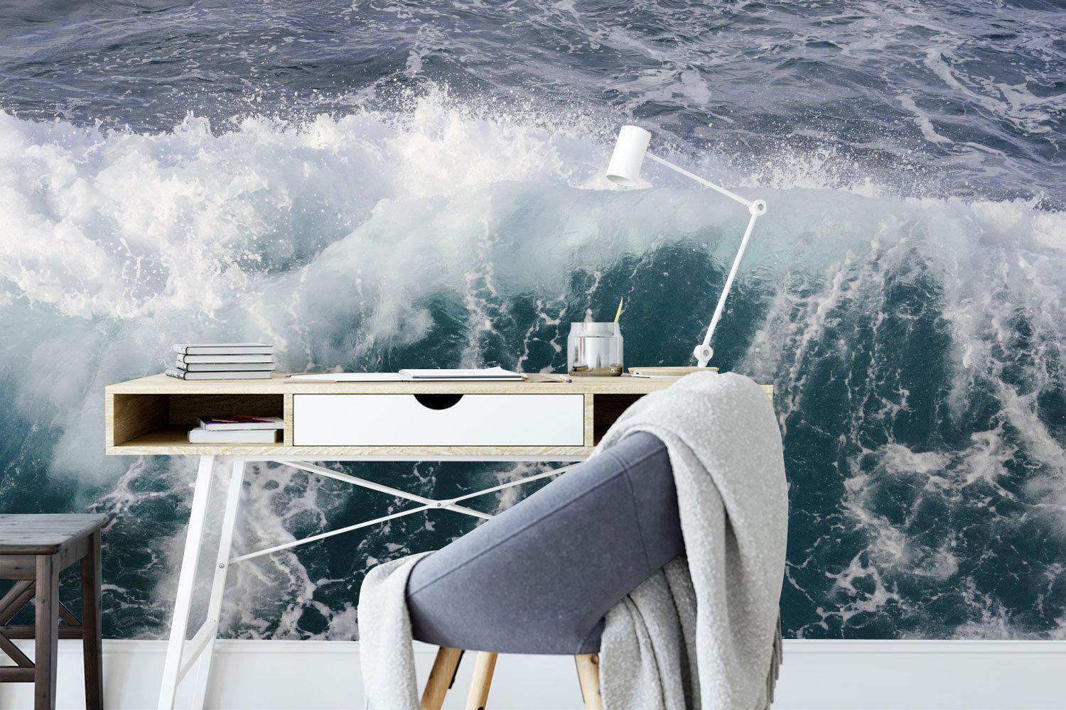 Deep Crashing Waves Wall Mural-Wall Mural-Eazywallz