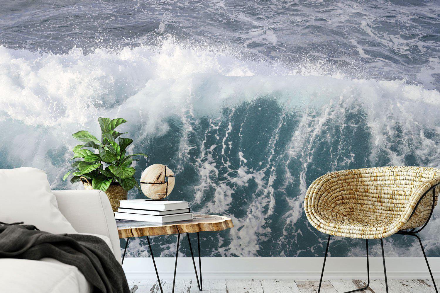 Deep Crashing Waves Wall Mural-Wall Mural-Eazywallz