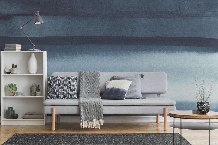 Deep Sea Color Block Wall Mural-Wall Mural-Eazywallz