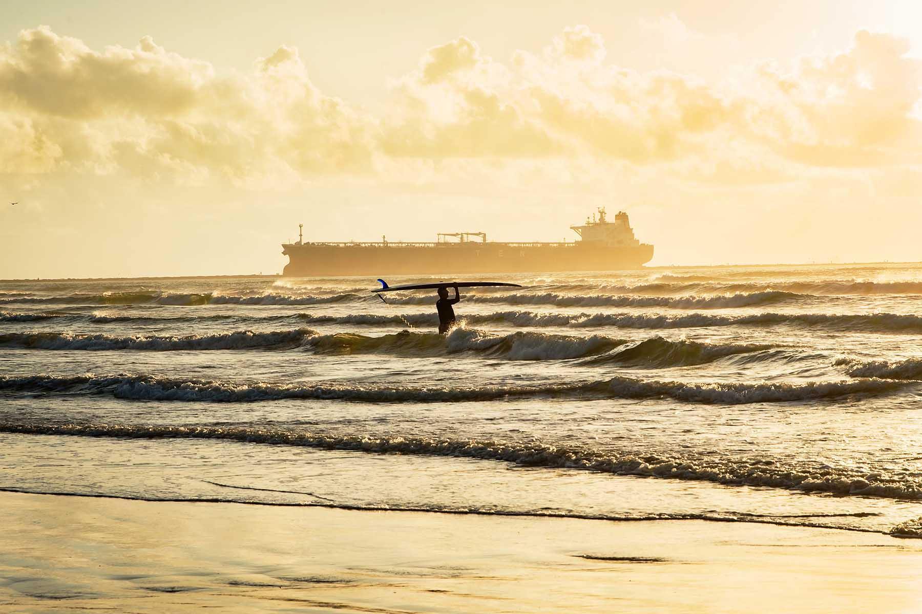 Deep Sunrise Surf Wallpaper Mural-Wall Mural-Eazywallz