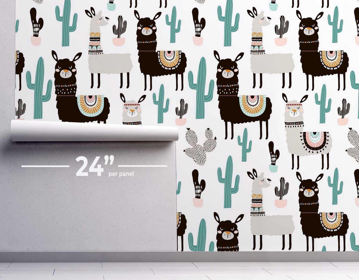 Desert Llama #159-Repeat Pattern Wallpaper-Eazywallz