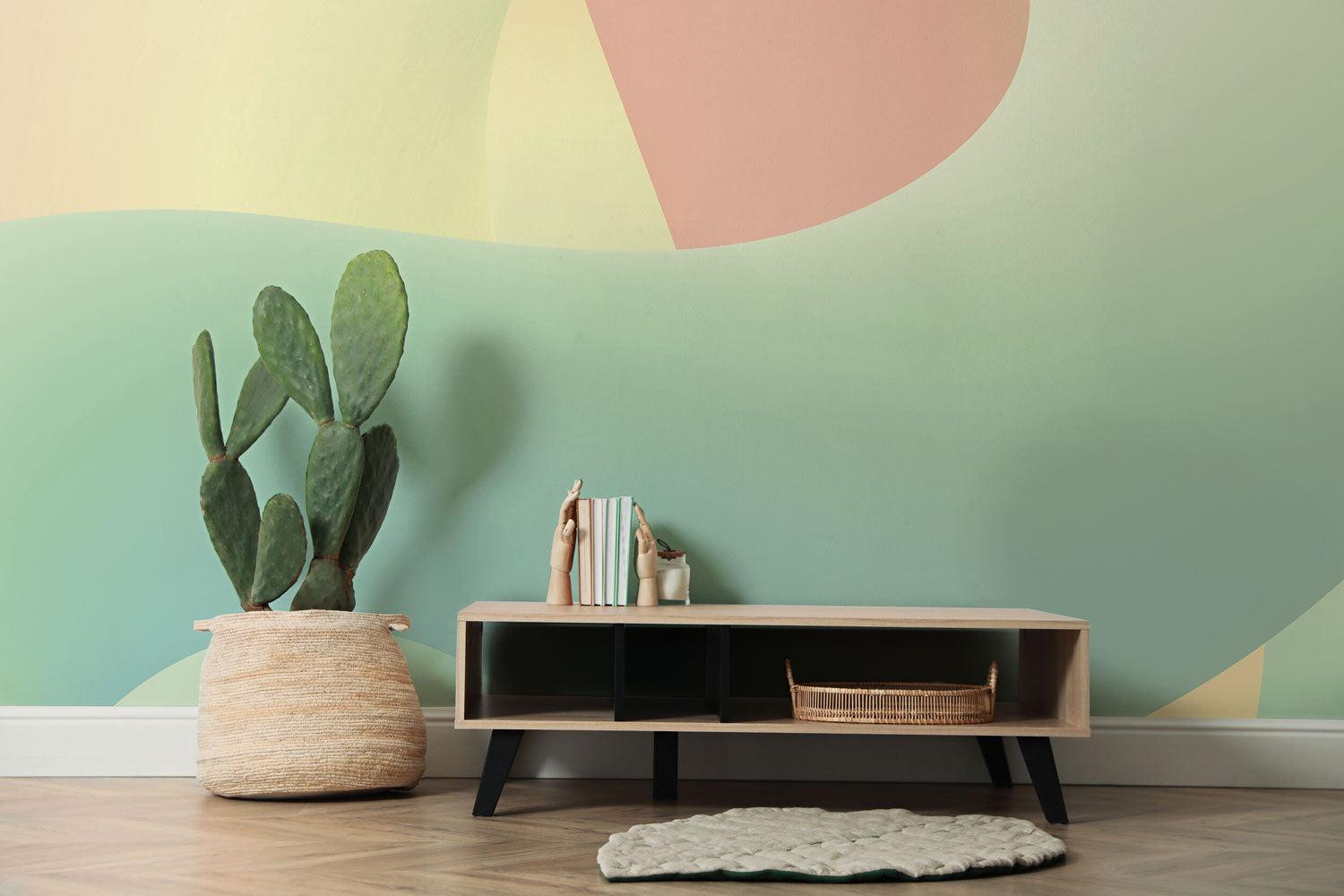 Desert Oasis Squiggles Wall Mural-Wall Mural-Eazywallz