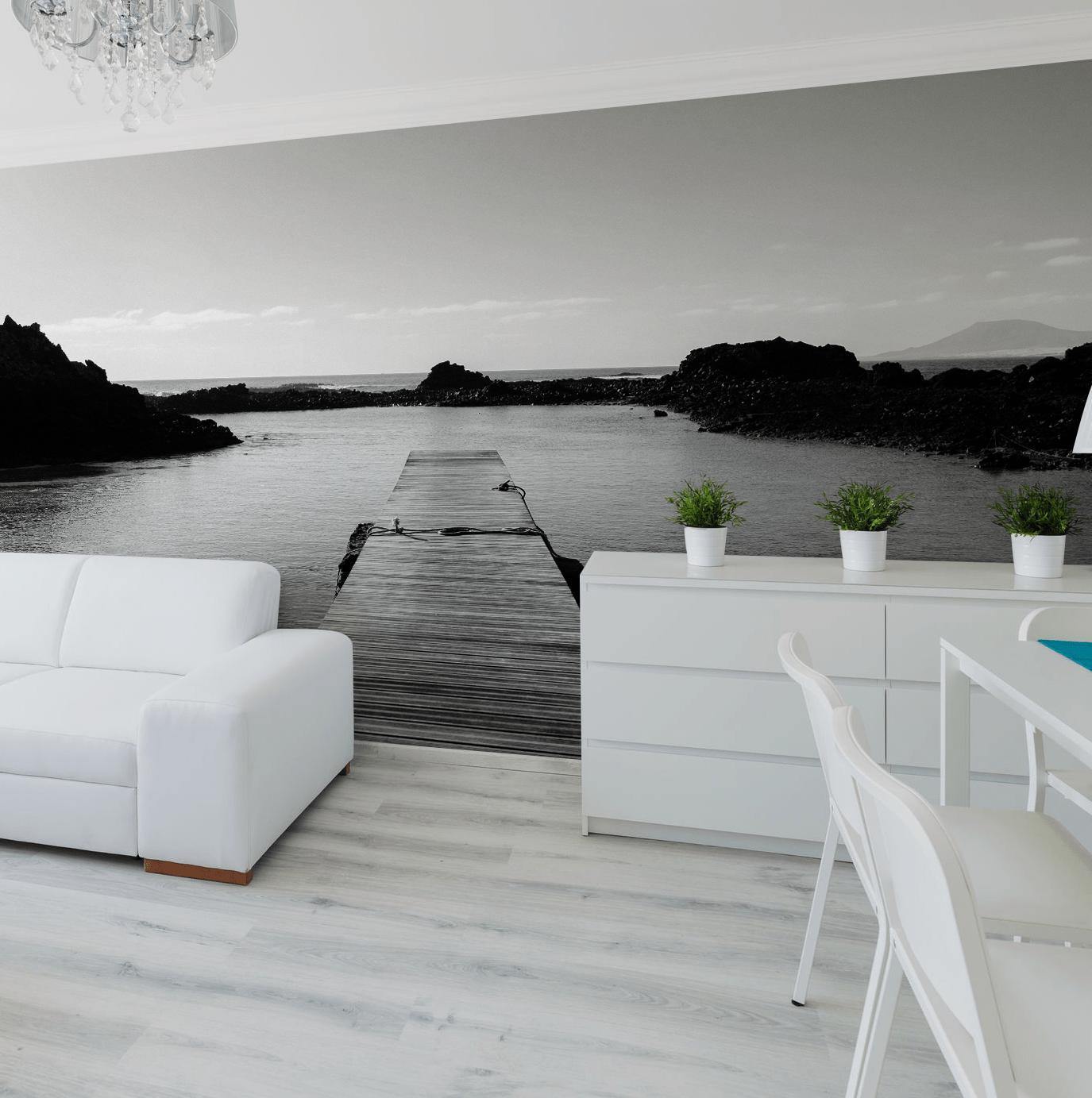 Dock on Lobos Island Wall Mural-Wall Mural-Eazywallz