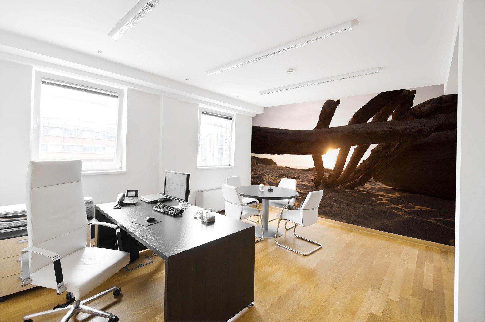 Driftwood at the Beach Wall Mural-Wall Mural-Eazywallz