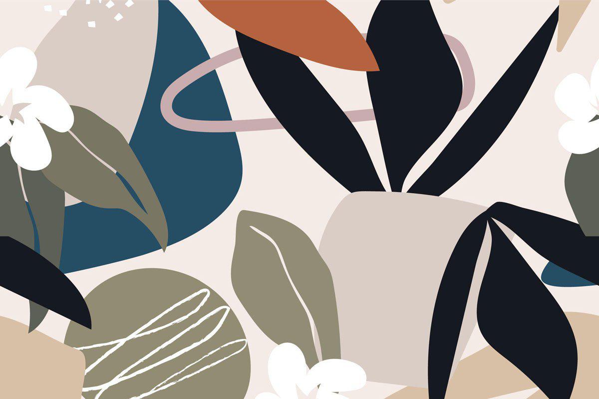 Dutch Abstract Garden Wall Mural-Wall Mural-Eazywallz