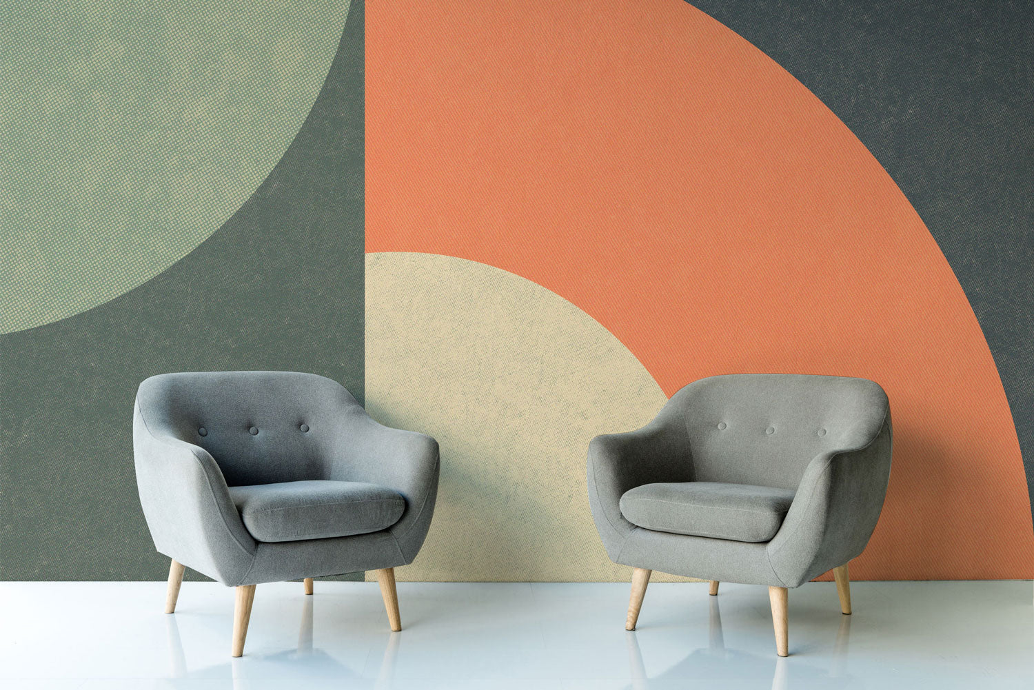 Heated Core Abstract Shapes Wall Mural