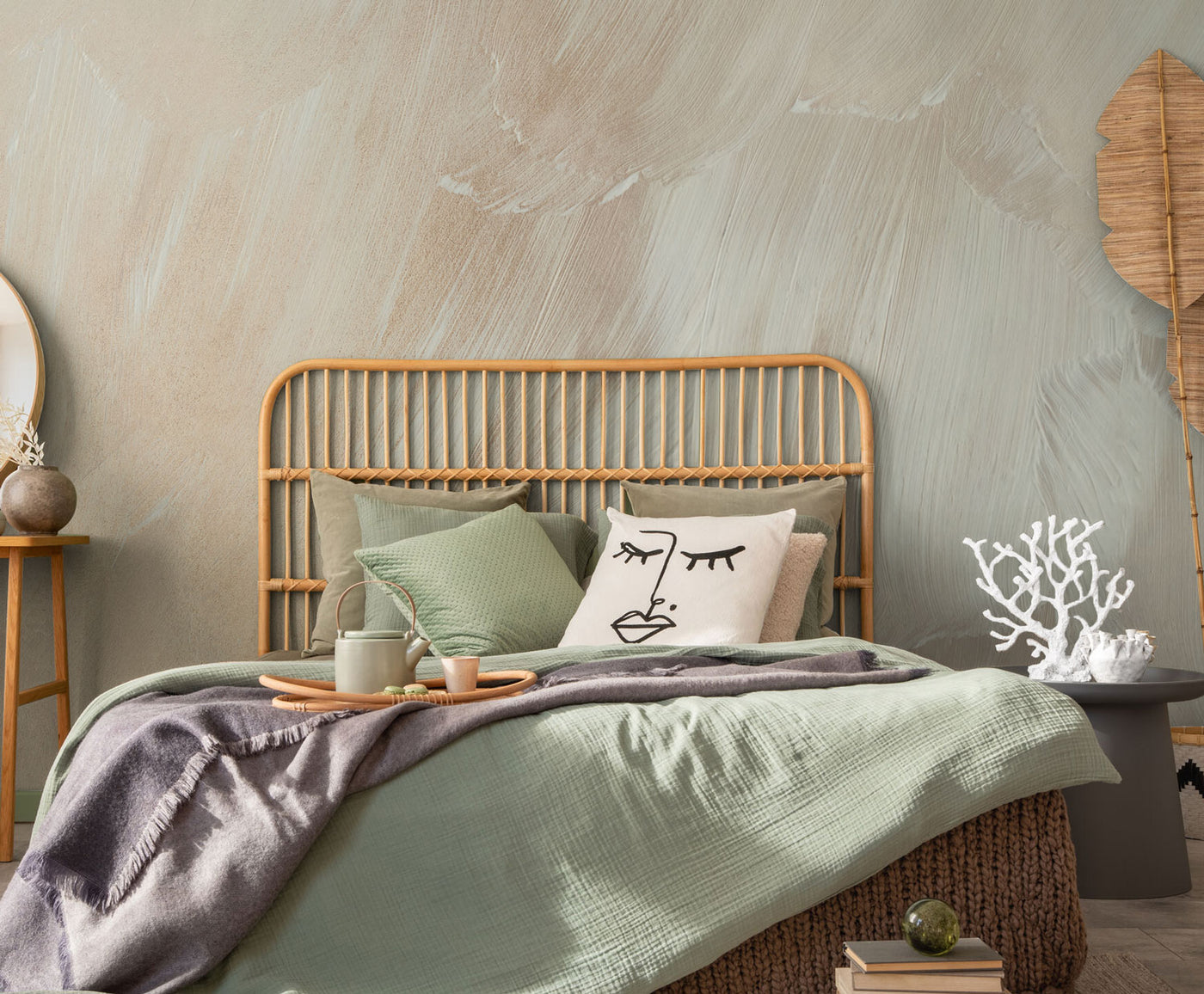 Rose Gold Paint Strokes 2 Wall Mural