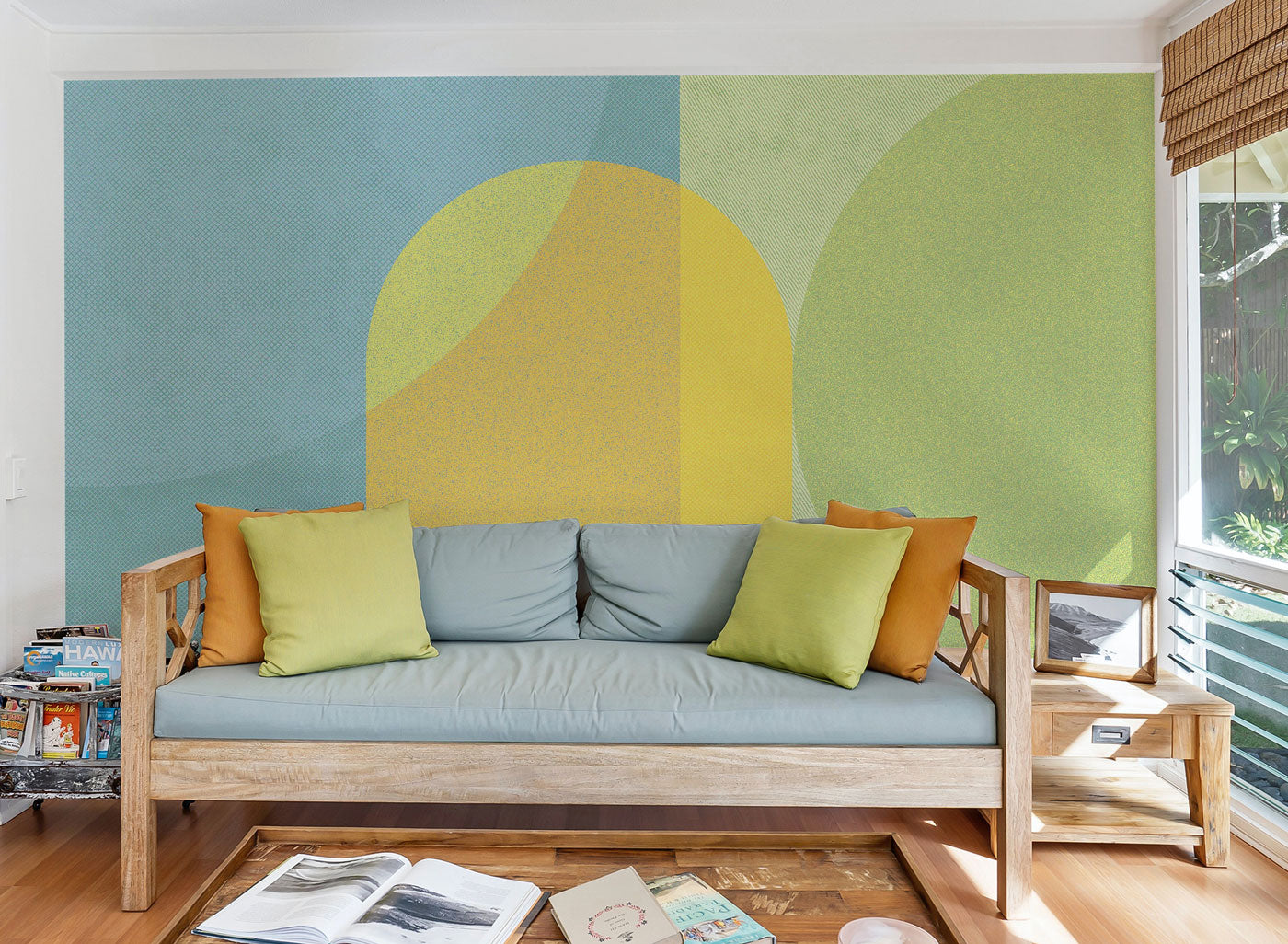 90s' Color Abstract Shapes Wall Mural
