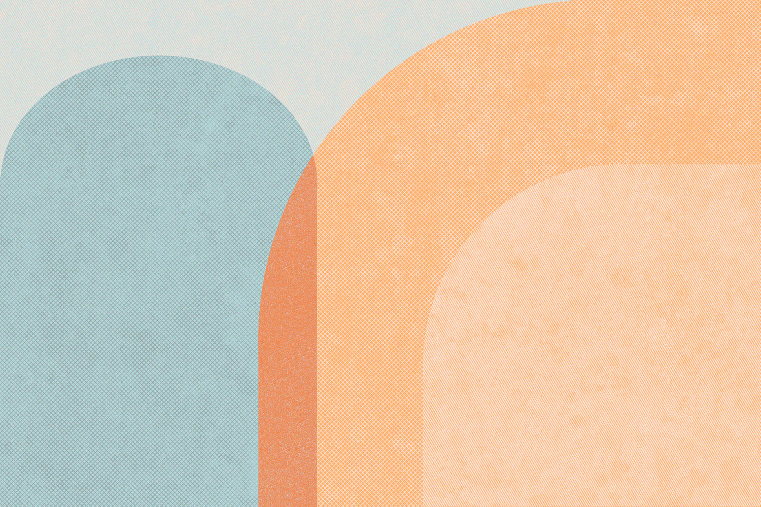 Orange Twist Abstract Shapes Wall Mural