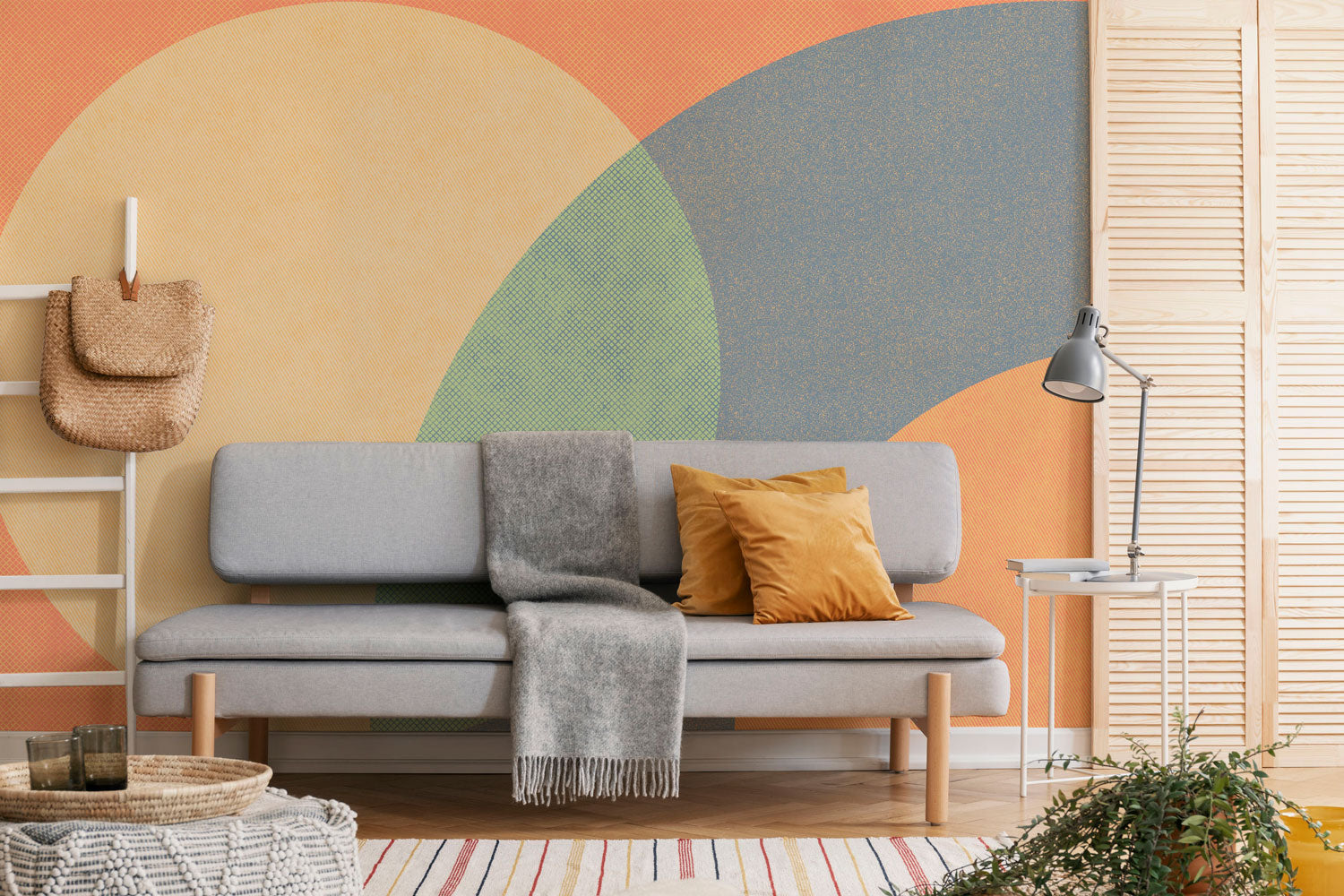 Retro Abstract Shapes 2 Wall Mural