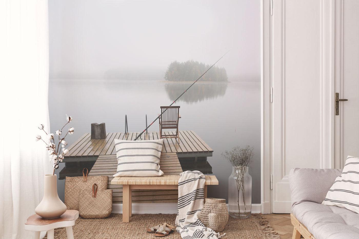 Early morning on the lake Wall Mural-Wall Mural-Eazywallz
