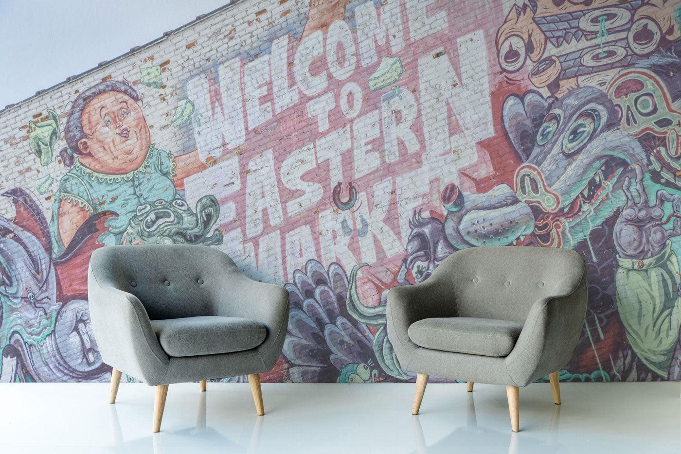 Eastern Market Graffiti Wall Mural-Wall Mural-Eazywallz