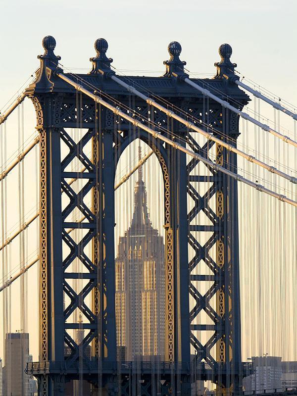 Empire State Building & Manhattan Bridge Wall Mural-Wall Mural-Eazywallz
