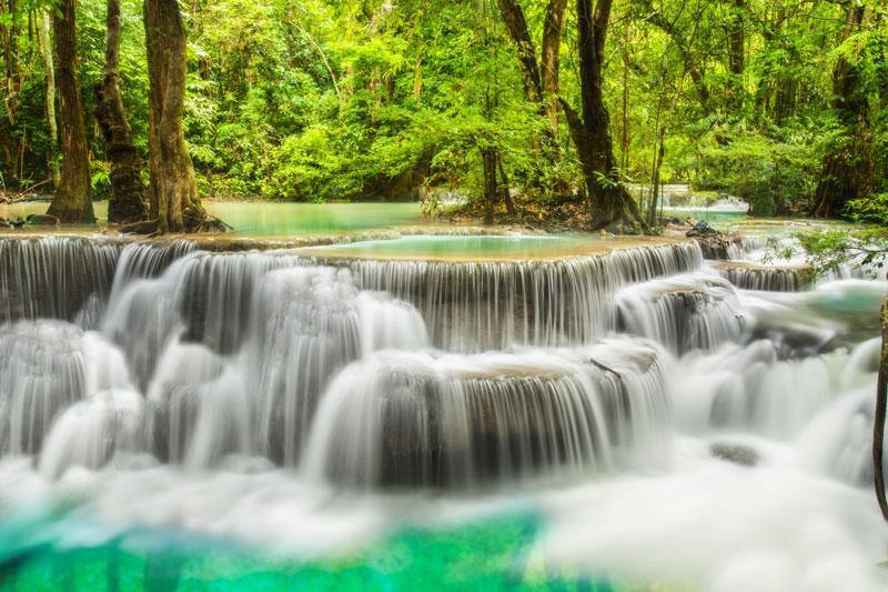 Erawan Waterfall Removable Wall mural-Wall Mural-Eazywallz